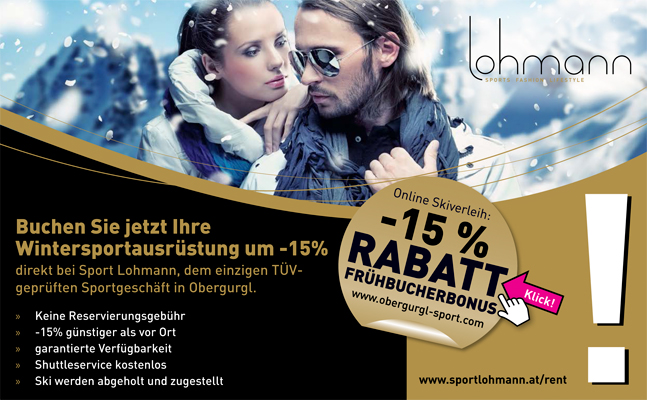 Online ski rental -15%